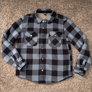 Eddie Bauer Boys Winter Sherpa Lined Shirt Jacket Heavyweight Size M (10/12)